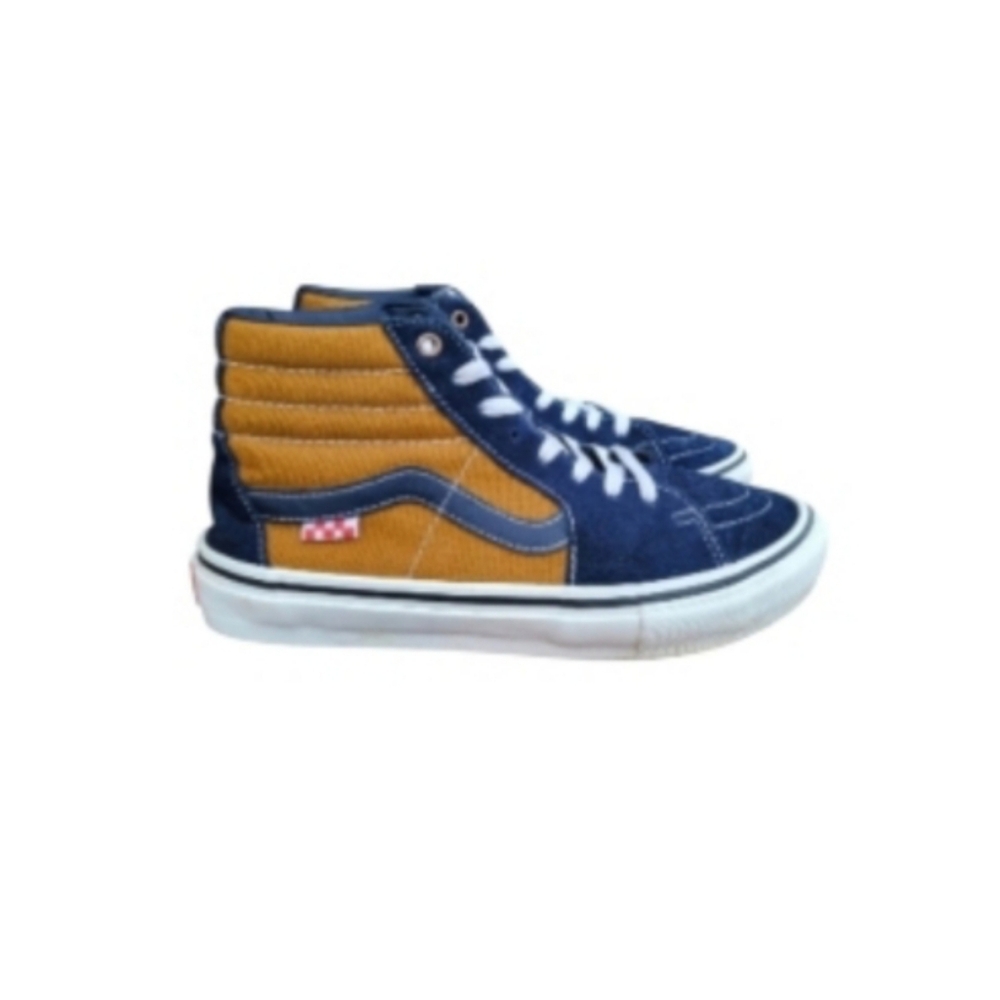 Vans Hi Skate Reynolds Dane Blue Brown Athletic Tennis Shoe Sneaker Men 7.5 Wall